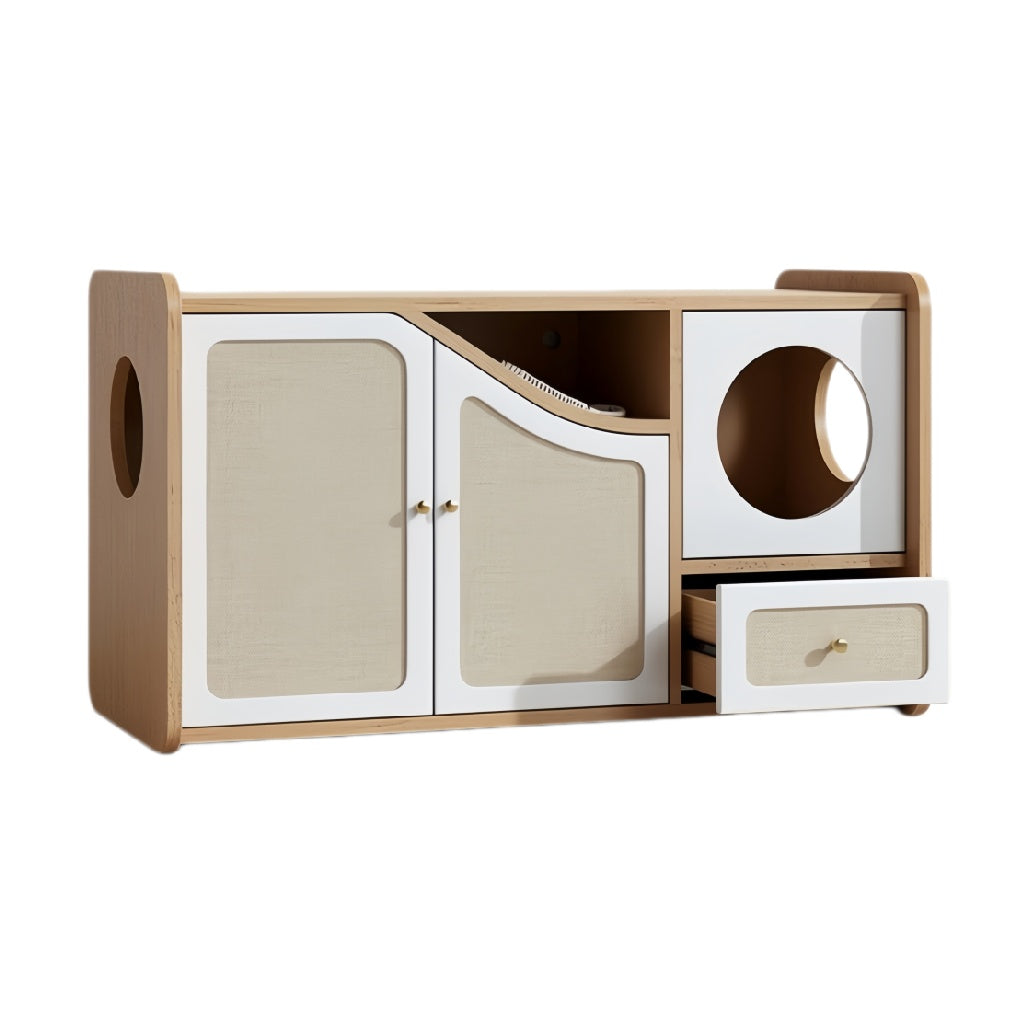 Moderne Kinderkast met Houten Afwerking en Lades