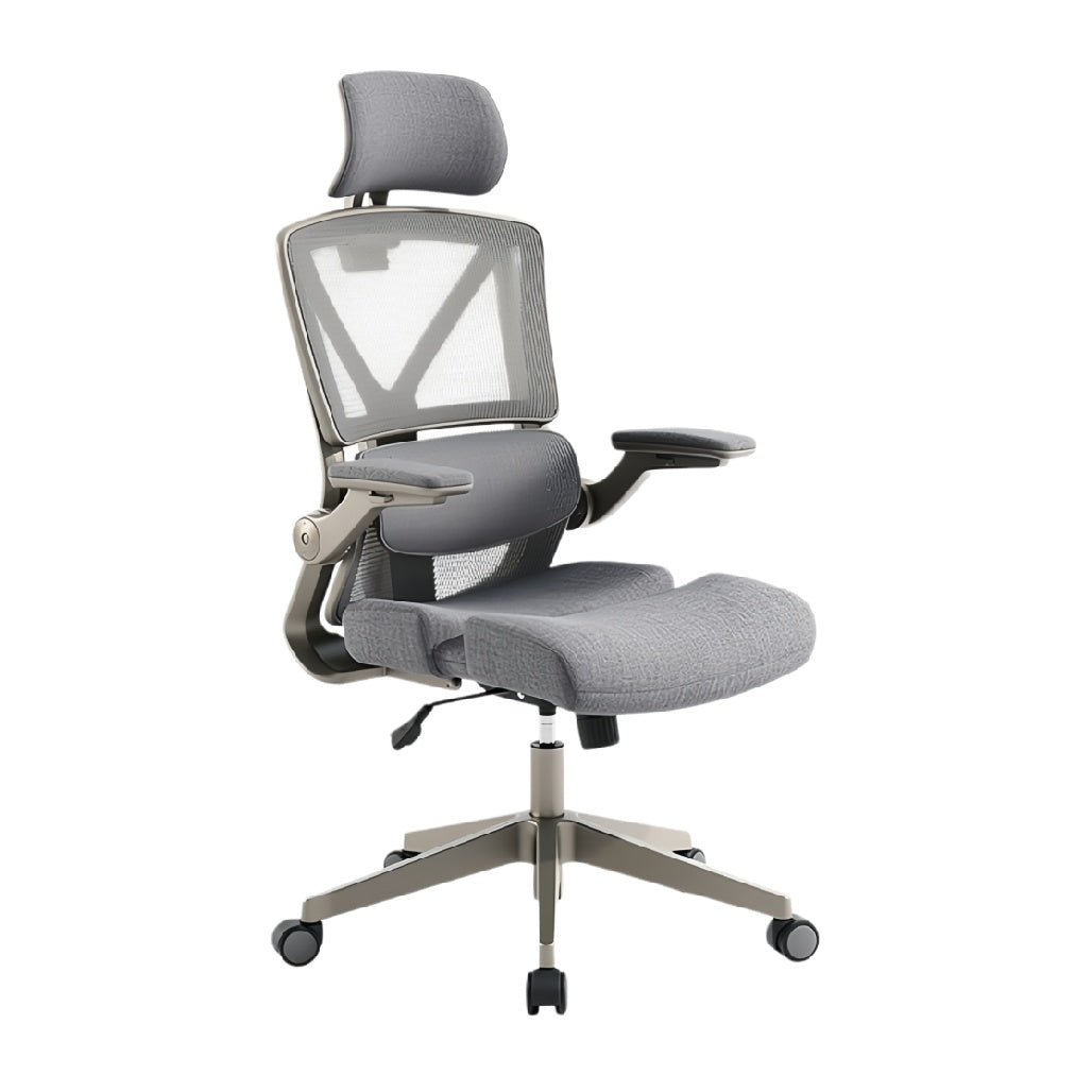 Ergonomische bureaustoel met ademende netrug en verstelbare armleuningen